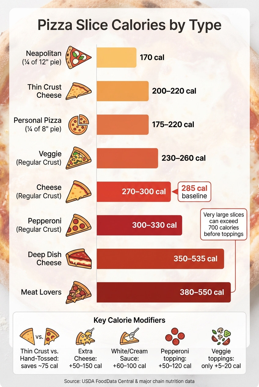 Pizza Slice Calories by Type: A Visual Comparison