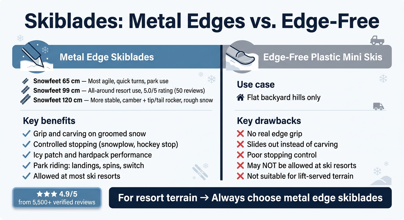 Skiblades with Metal Edges vs. Edge-Free: Which Should You Choose?