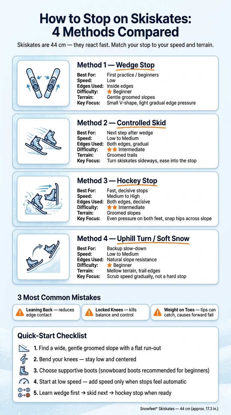 Skiskate Stopping Methods: Which One Should You Use?