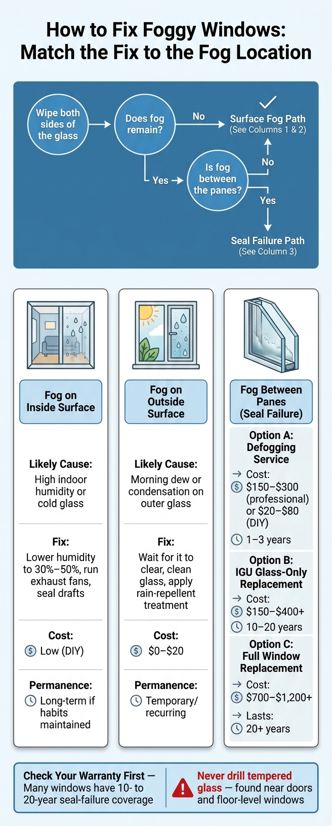 Foggy Window Fix Guide: Compare Costs, Causes & Solutions