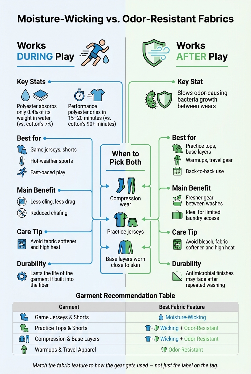 Moisture-Wicking vs. Odor-Resistant Fabrics: Quick Comparison Guide