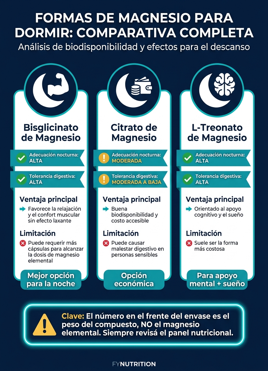 Formas de Magnesio para Dormir: Comparativa Completa