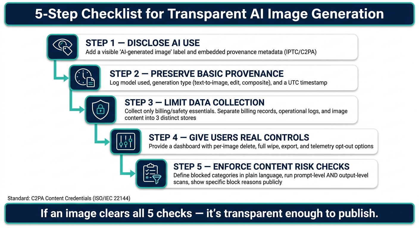 5-Step Checklist for Transparent AI Image Generation