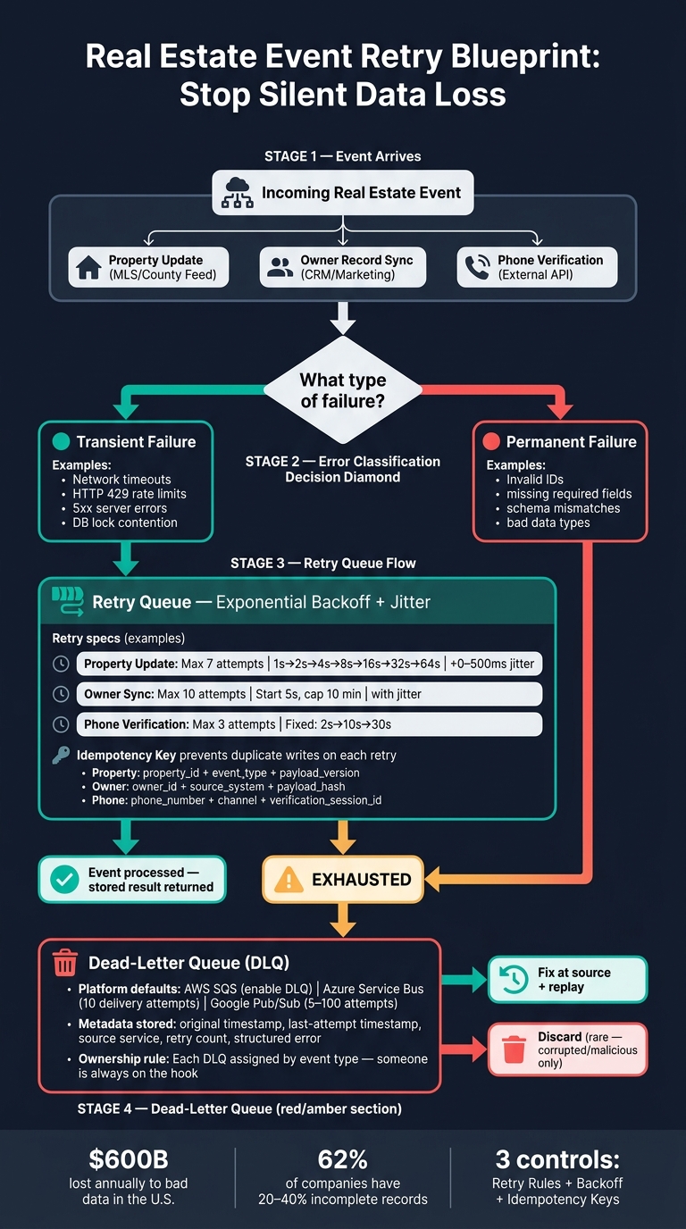 Real Estate Event Retry Blueprint: Stop Silent Data Loss