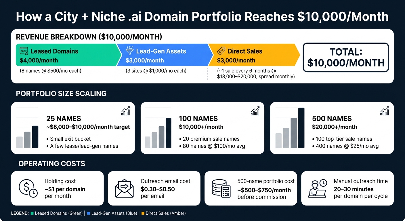 City + Niche .ai Domain Portfolio: $10K/Month Blueprint