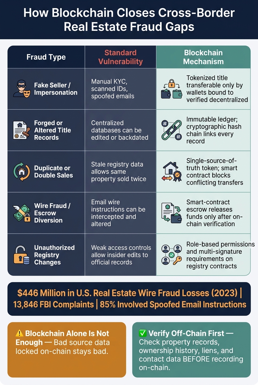 Cross-Border Real Estate Fraud: Blockchain vs. Standard Workflows