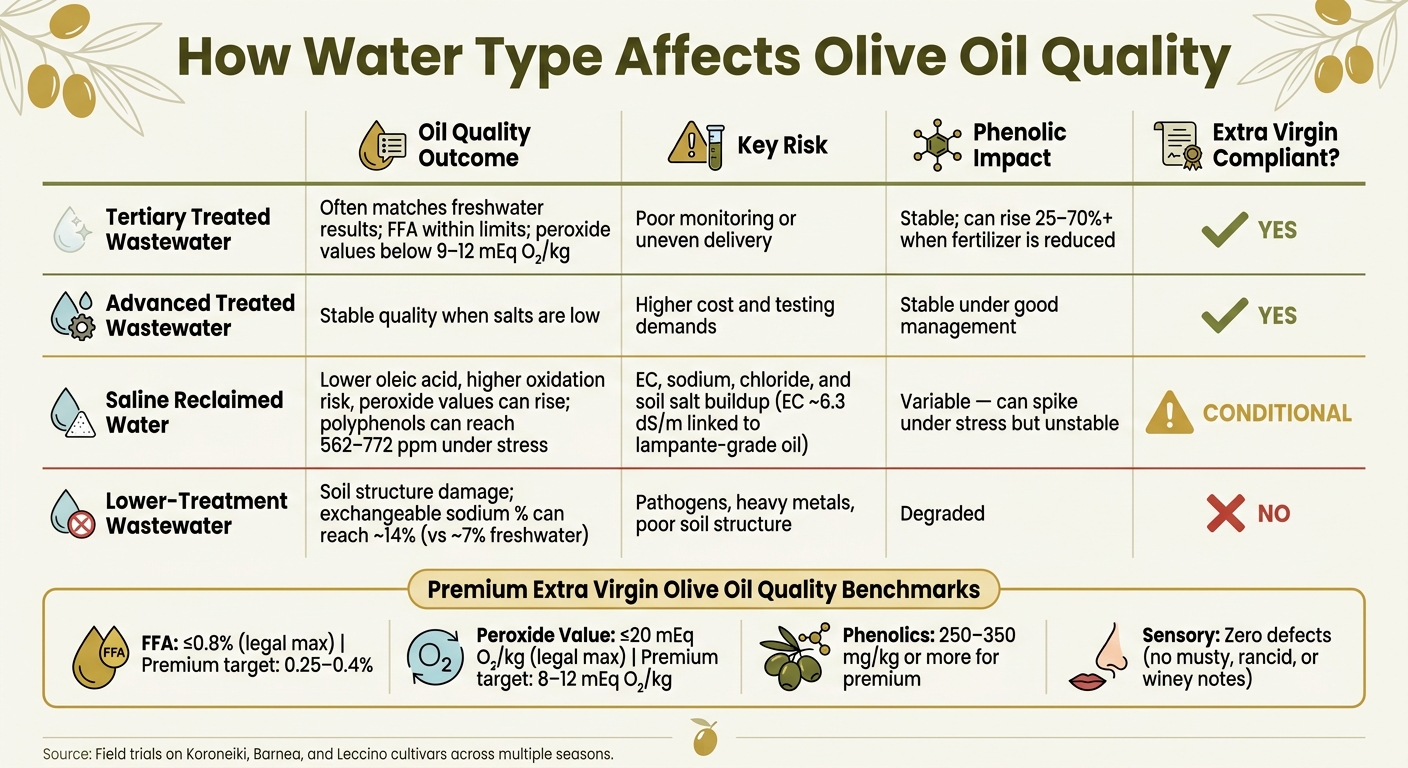 Treated Wastewater & Olive Oil Quality: What the Research Shows