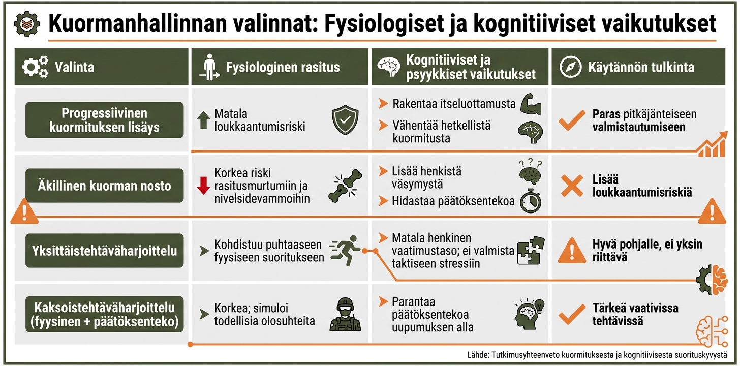 Kuormanhallinnan valinnat: Fysiologiset ja kognitiiviset vaikutukset