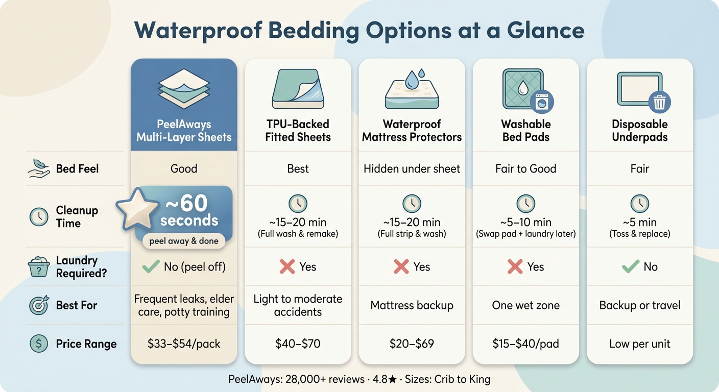 Waterproof Bedding Comparison: Comfort, Cleanup & Cost