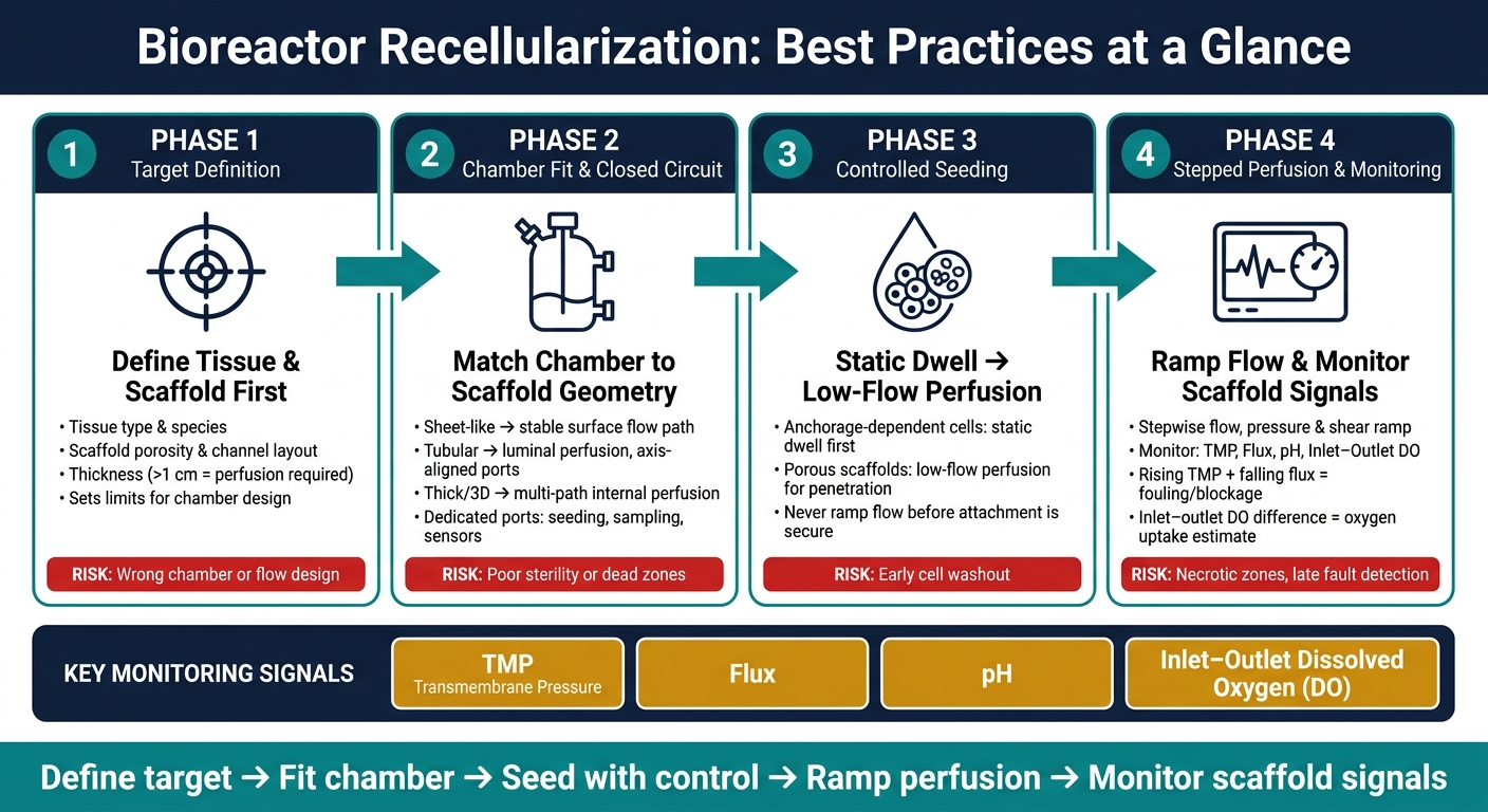 Bioreactor Recellularization: 4-Phase Setup Process for Cultivated Meat