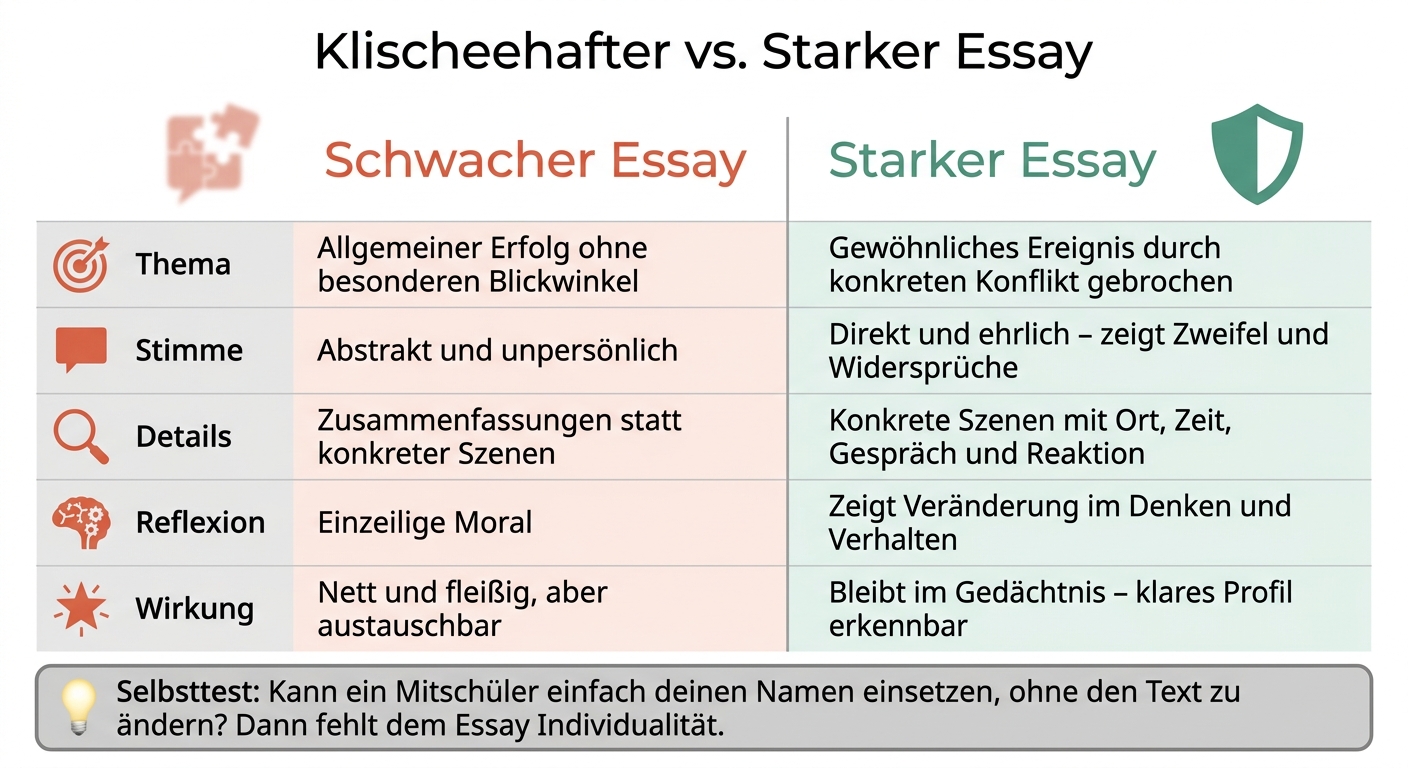 Klischeehafter vs. Starker Essay: Der direkte Vergleich
