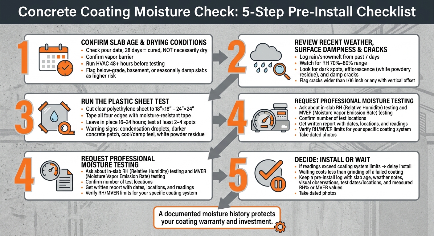Concrete Coating Moisture Check Before Install 1 Concrete Coating Moisture Check: 5-Step Pre-Install Checklist