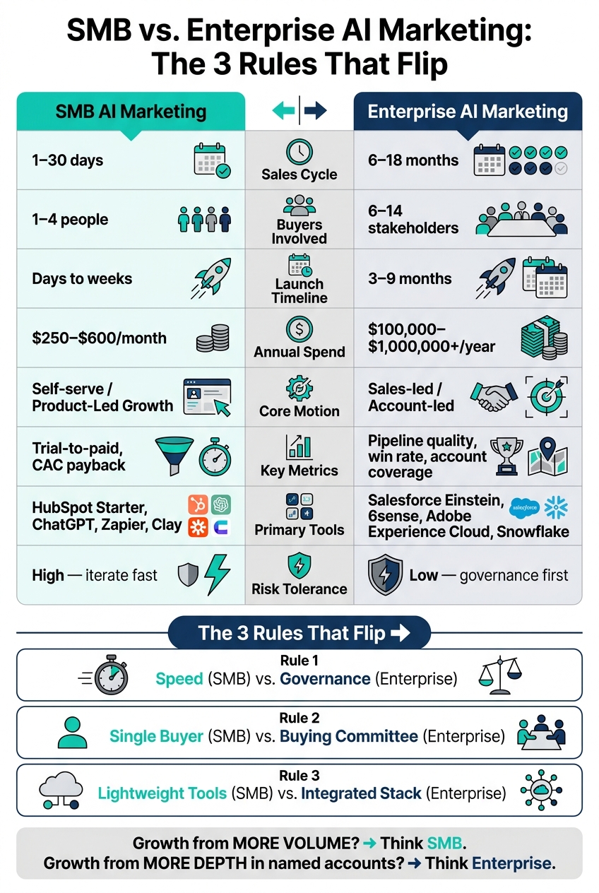 SMB vs. Enterprise AI Marketing: Key Differences at a Glance