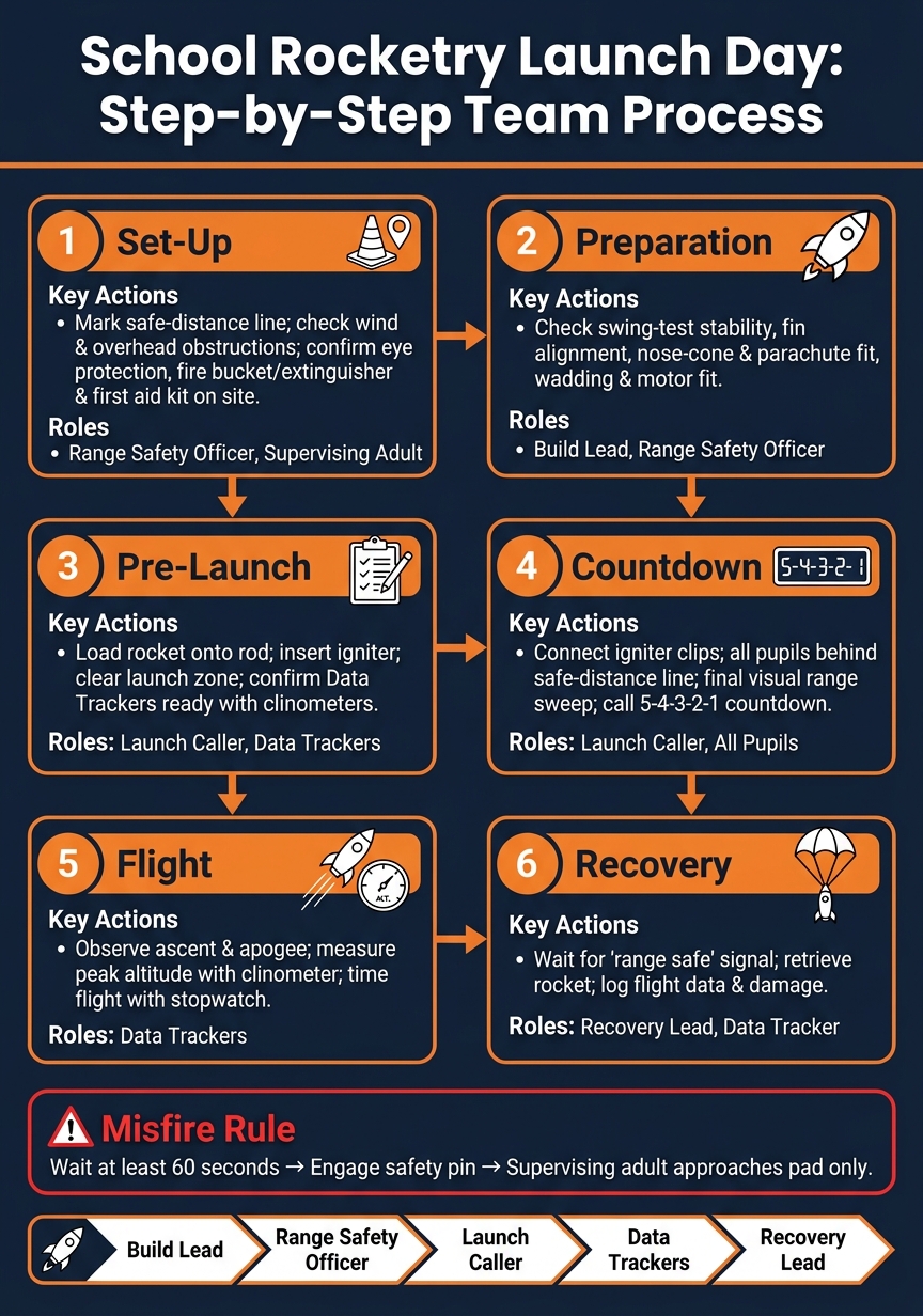 School Rocketry Launch Day: Step-by-Step Team Process