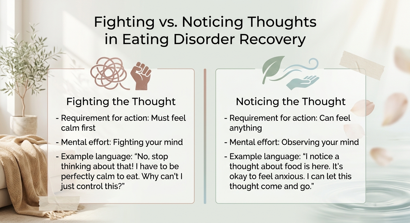 Fighting vs. Noticing Thoughts in Eating Disorder Recovery (ACT)