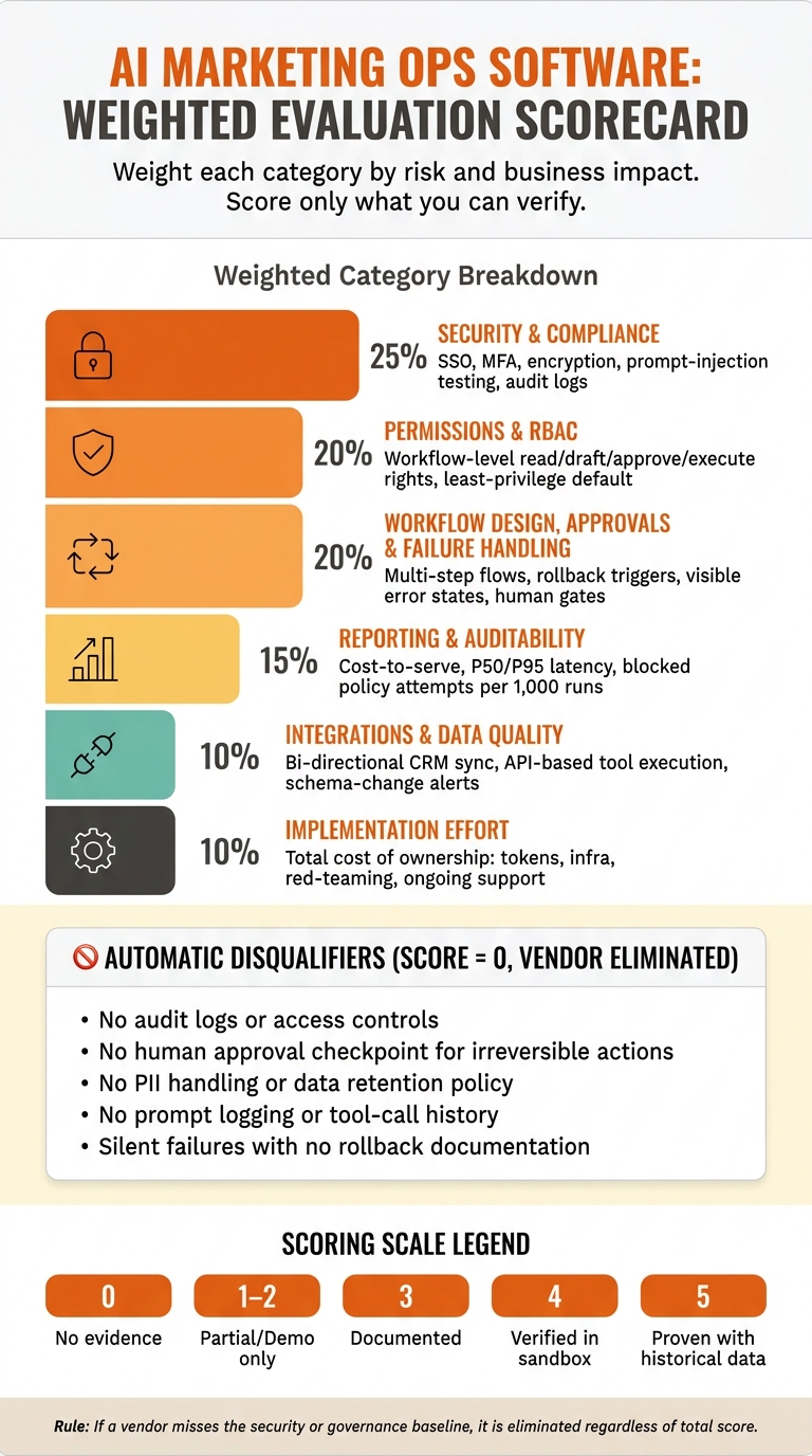 AI Marketing Ops Software Buyer's Scorecard: Weighted Evaluation Framework