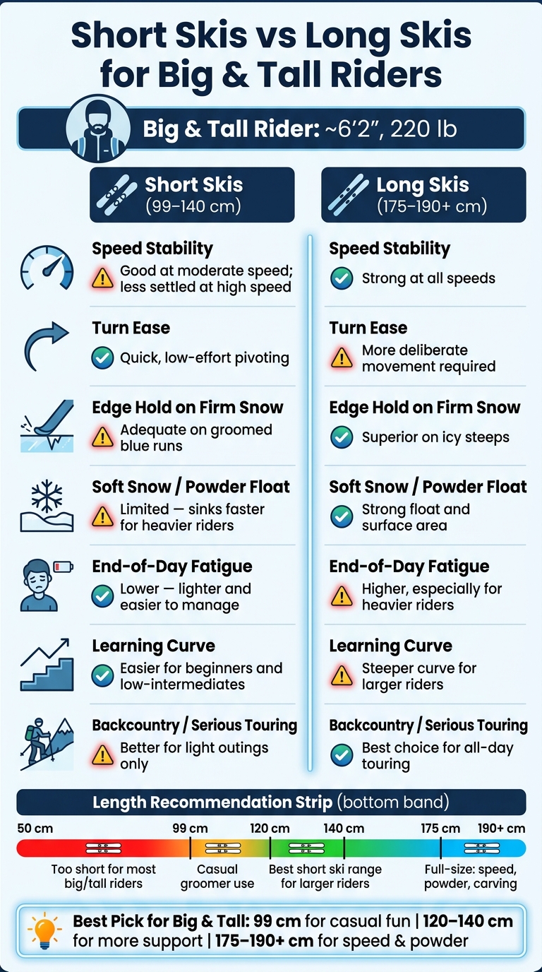 Short Skis vs Long Skis for Big & Tall Riders: Which Length Wins?