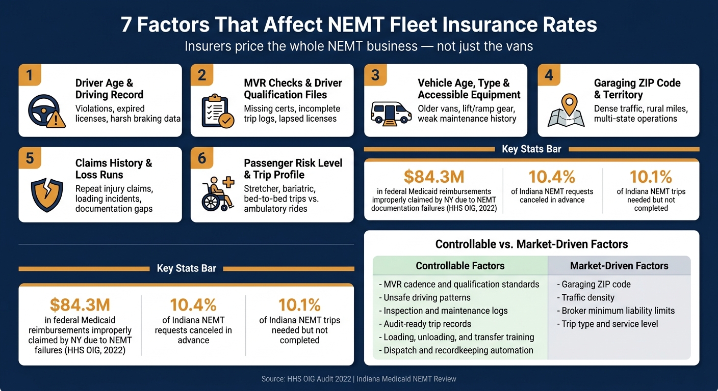 7 Factors That Affect NEMT Fleet Insurance Rates