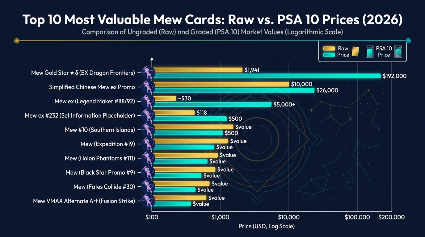Top 10 Most Valuable Mew Pokémon Cards: Raw vs. PSA 10 Prices (2026)