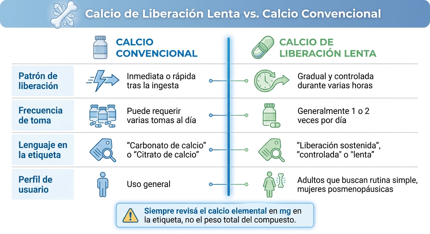 Calcio de Liberación Lenta vs. Calcio Convencional