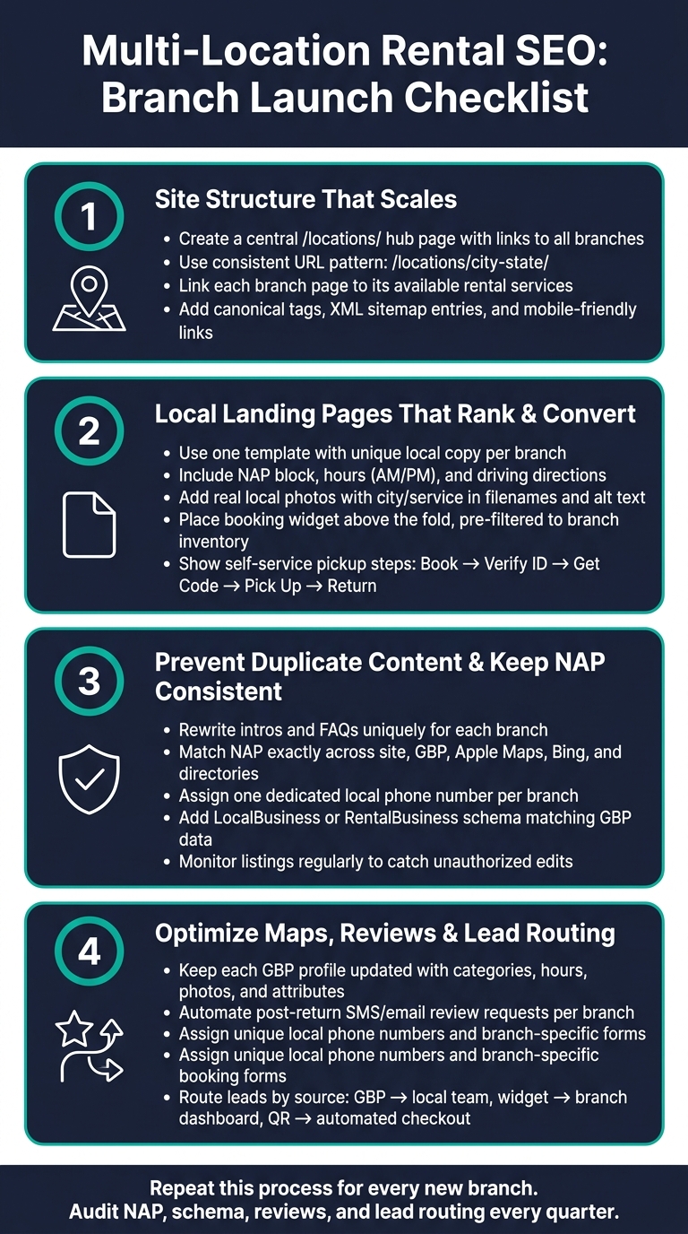 Multi-Location Rental SEO: Branch Launch Checklist