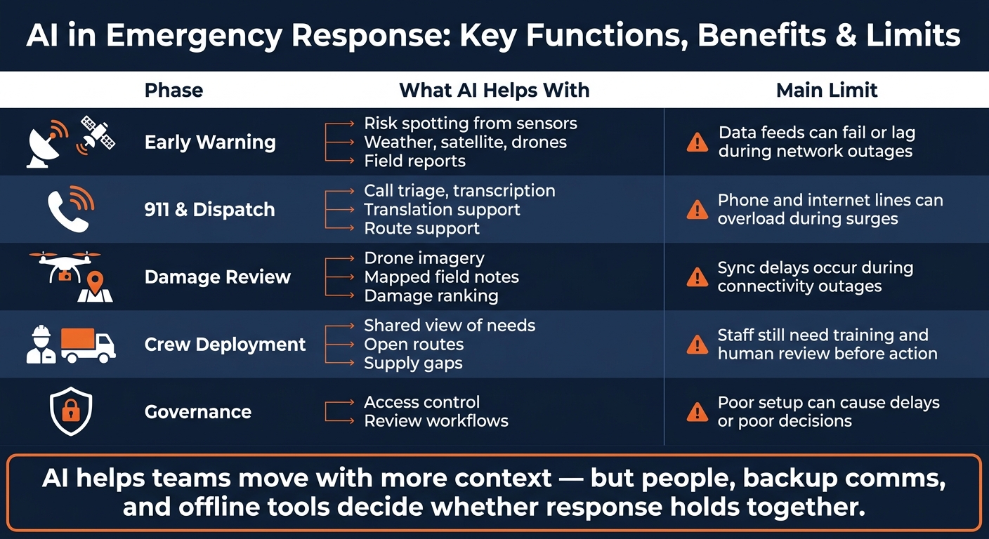 AI in Emergency Response: Key Functions, Benefits & Limits