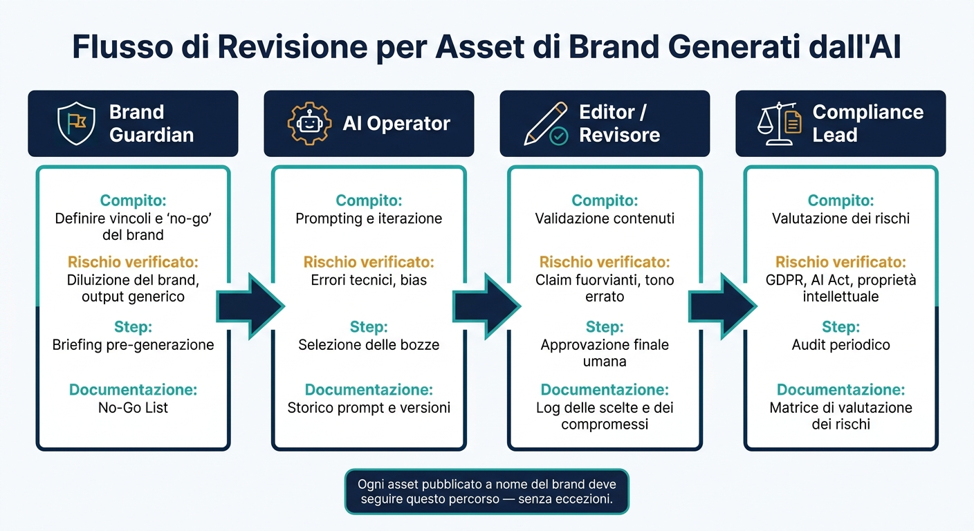 Guida completa all'etica nell'ai branding 2 Flusso di revisione per asset di brand generati dall'ai
