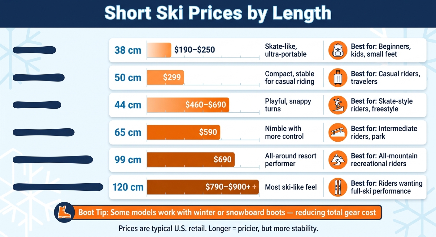 Short Ski Prices by Length: Which Size Is Right for You?