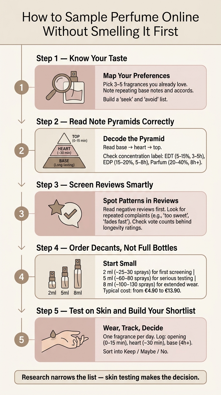 How to Sample Perfume Online: 5-Step No-Blind-Buy Method