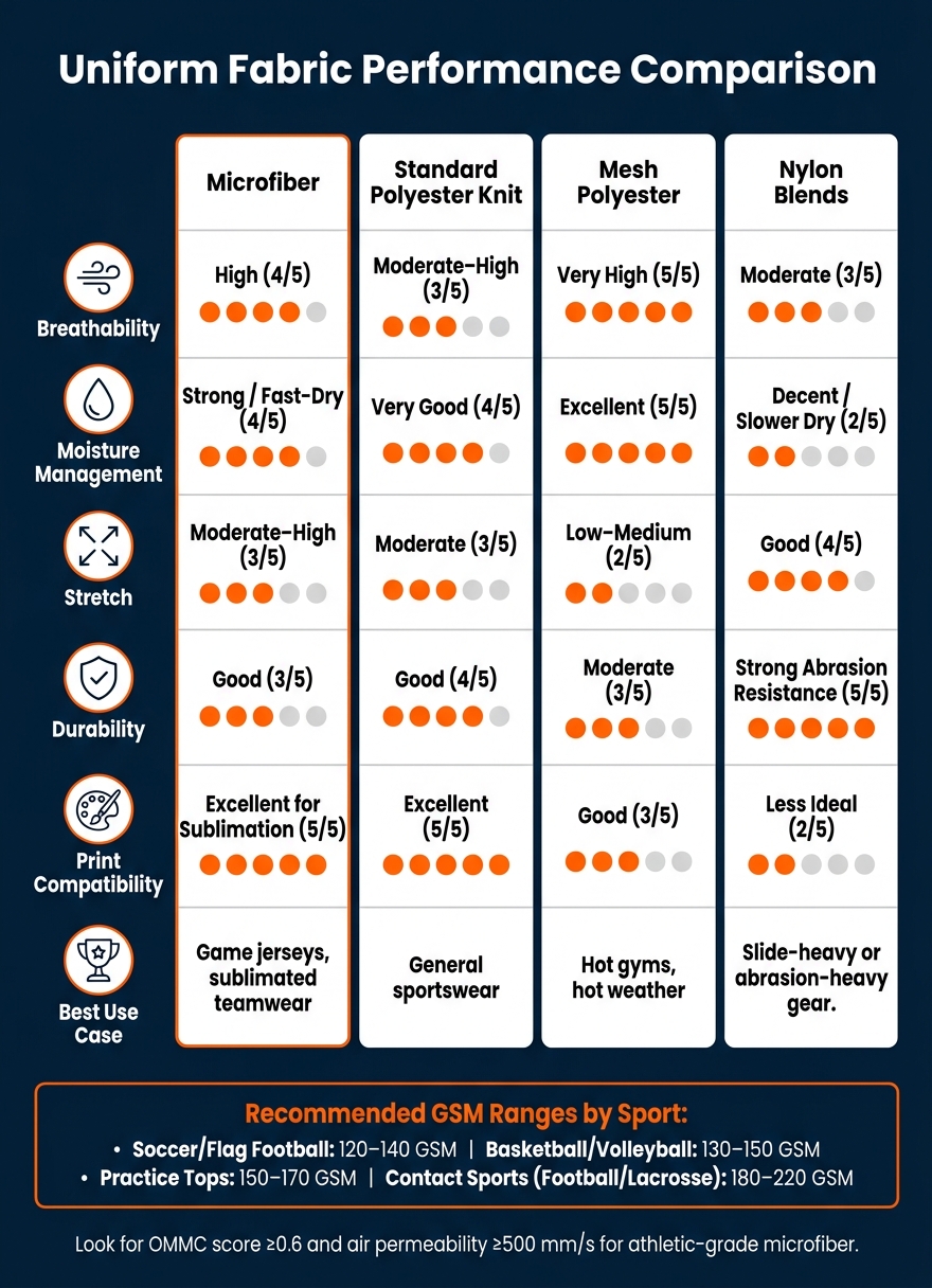 Microfiber vs. Other Uniform Fabrics: Performance Comparison Guide