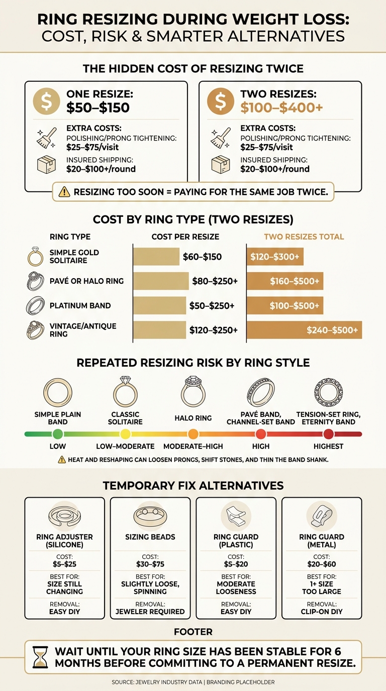 Ring Resizing vs. Temporary Fixes: Cost & Risk Comparison During Weight Loss