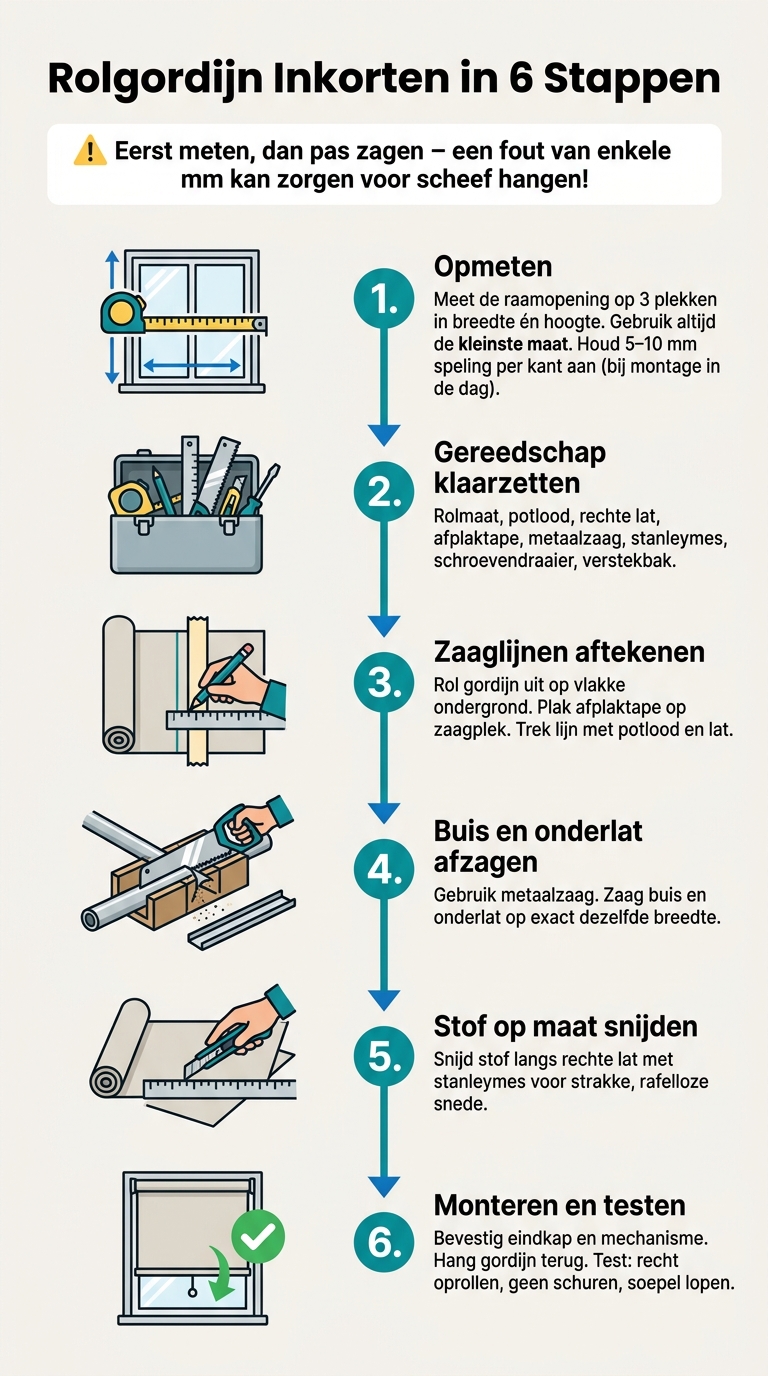 Rolgordijn Inkorten: Stap-voor-Stap Handleiding