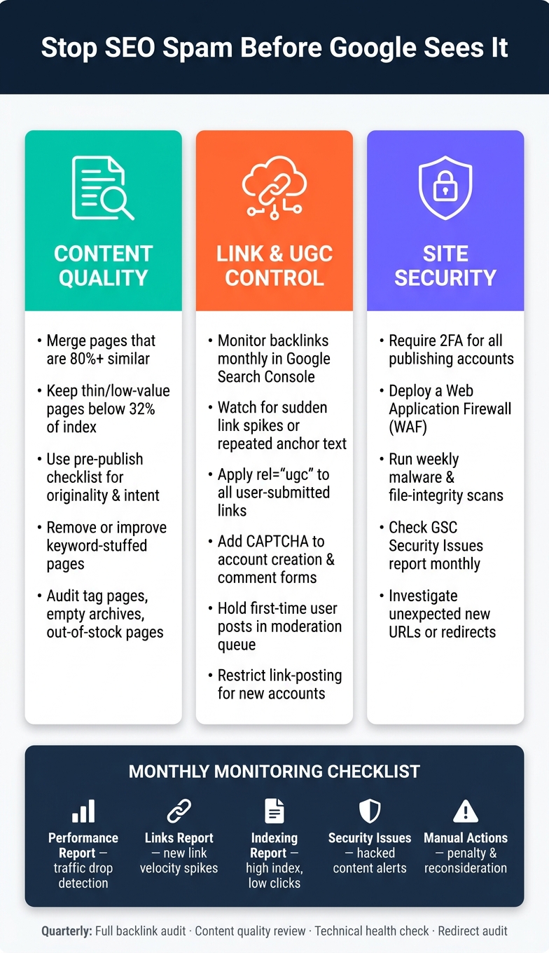SEO Spam Prevention Framework: 3 Core Pillars