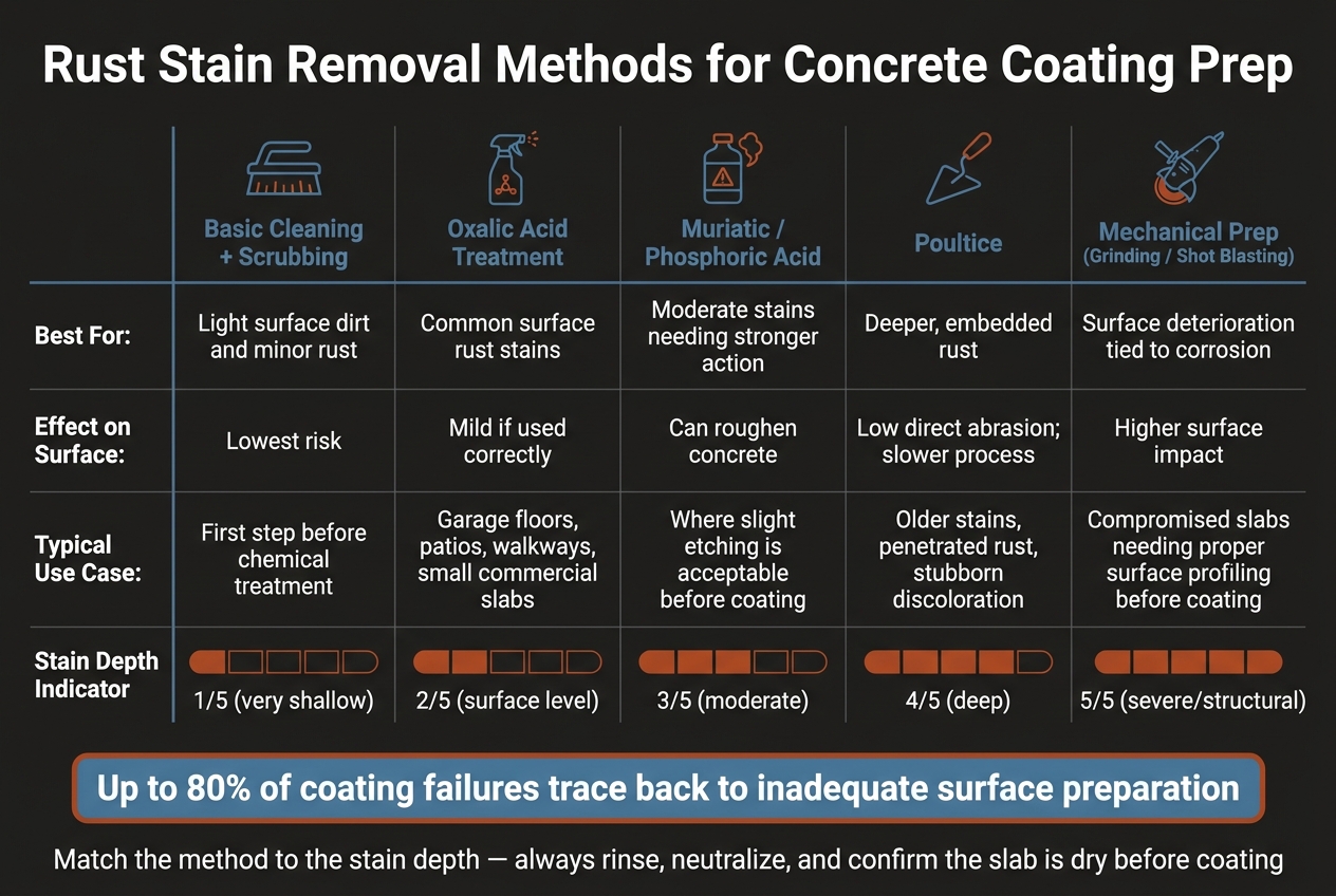 Rust Stain Removal Before Concrete Coating 1 Rust Stain Removal Methods For Concrete Coating Prep