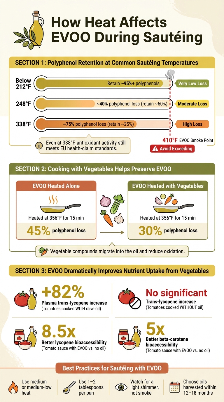 How Heat Affects EVOO: Polyphenol Retention & Health Benefits at a Glance