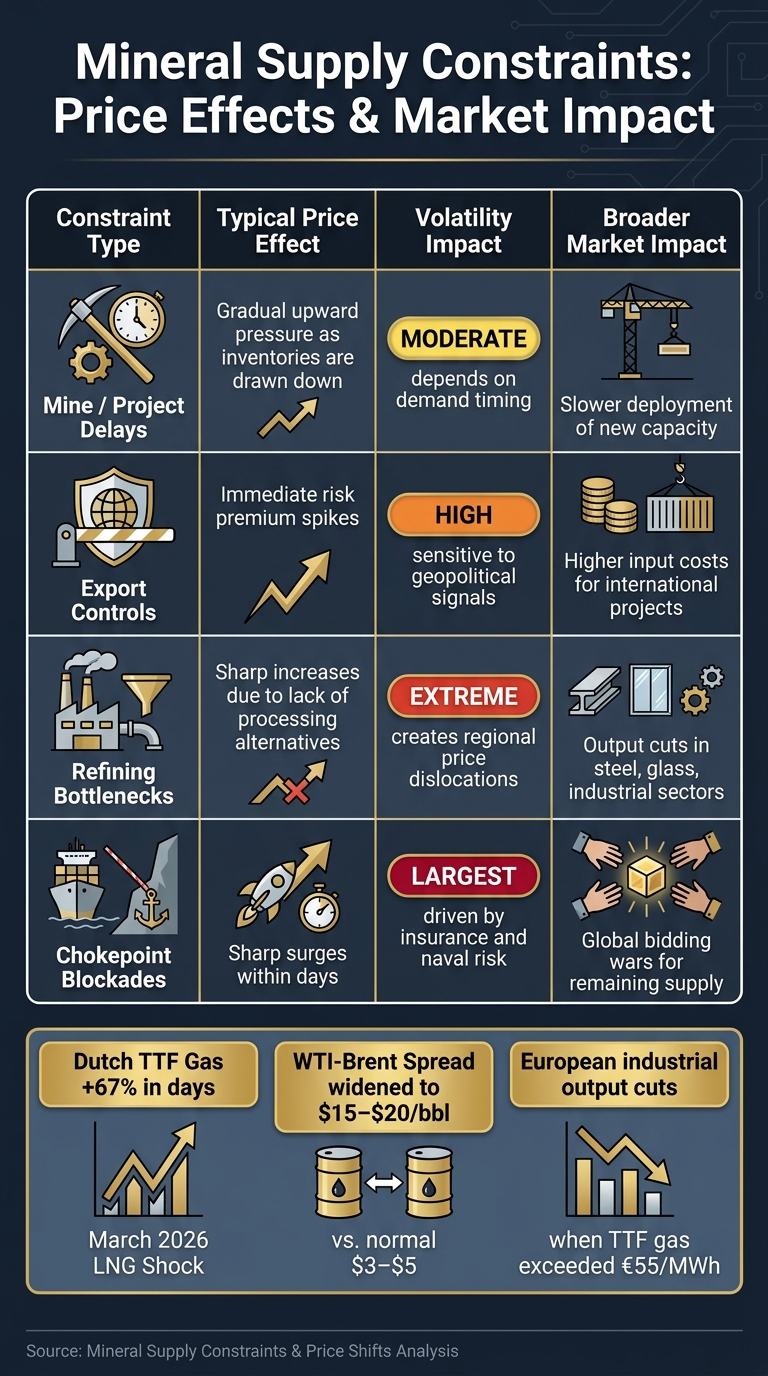Mineral Supply Constraints: Price Effects & Market Impact at a Glance