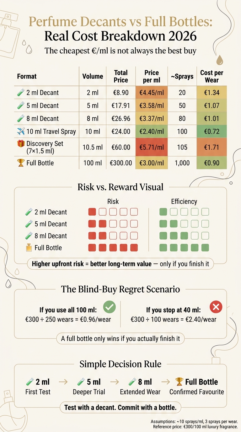 Perfume Decants vs Full Bottles: Cost Breakdown 2026