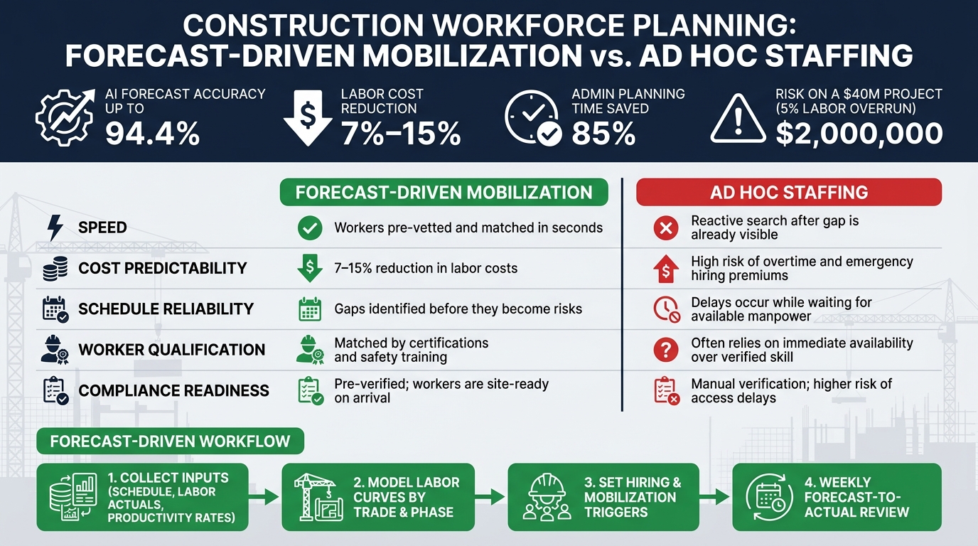 AI Workforce Forecasting vs. Ad Hoc Staffing: Key Metrics & Benefits