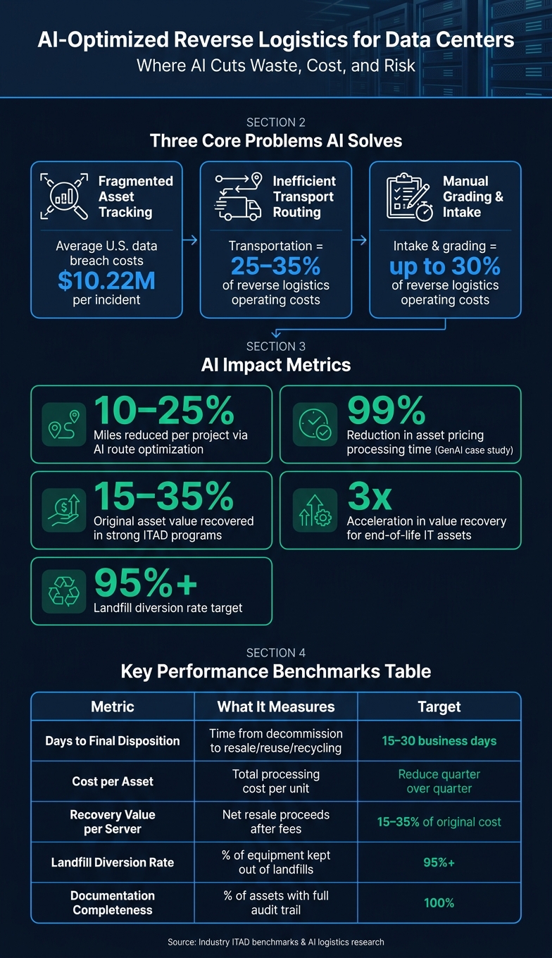 AI-Optimized Reverse Logistics: Key Metrics & ROI for Data Center Decommissioning