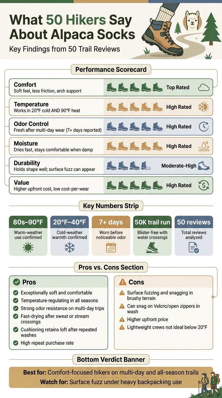 Alpaca Socks Review Breakdown: What 50 Hikers Really Think