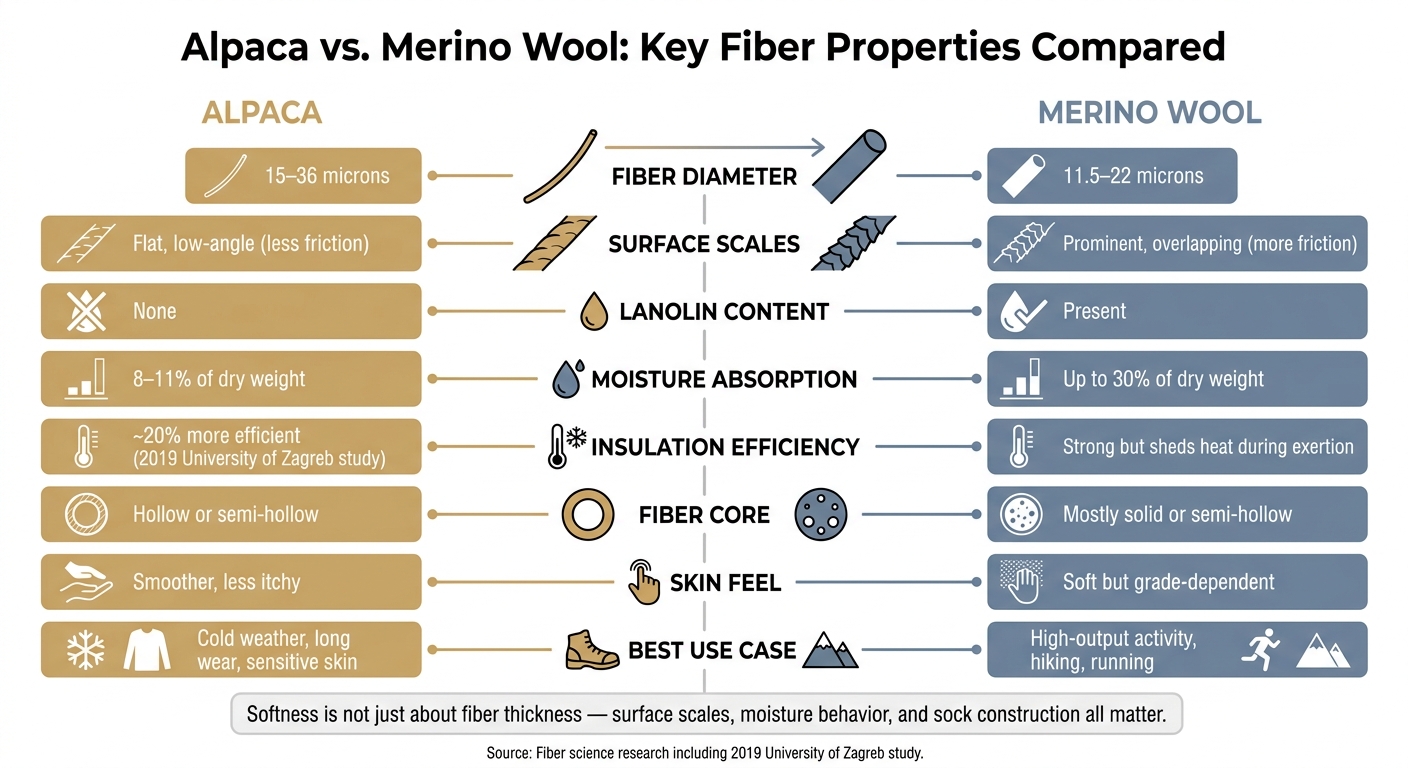 Alpaca vs. Merino Wool: Key Fiber Properties Compared