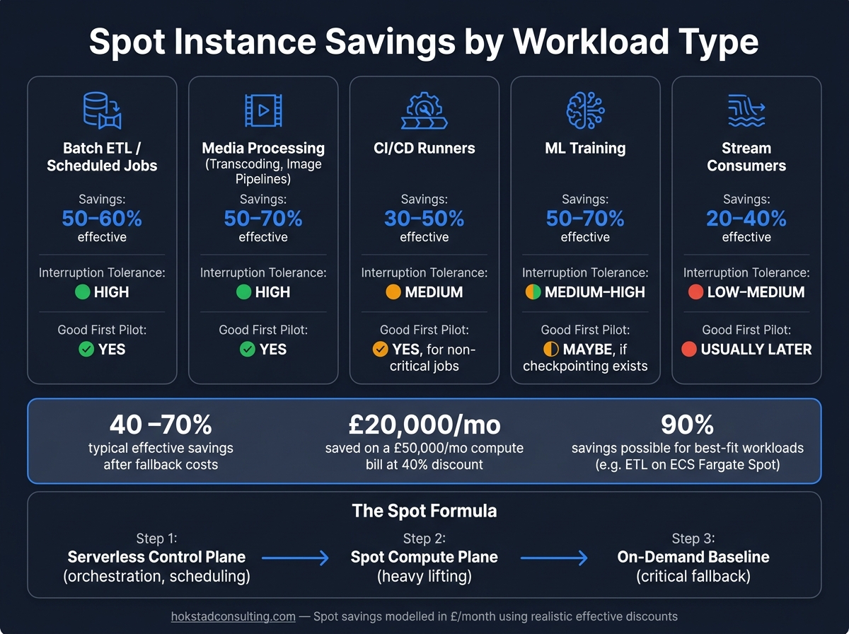 Spot Instance Savings by Workload Type: Real-World Cost Comparison