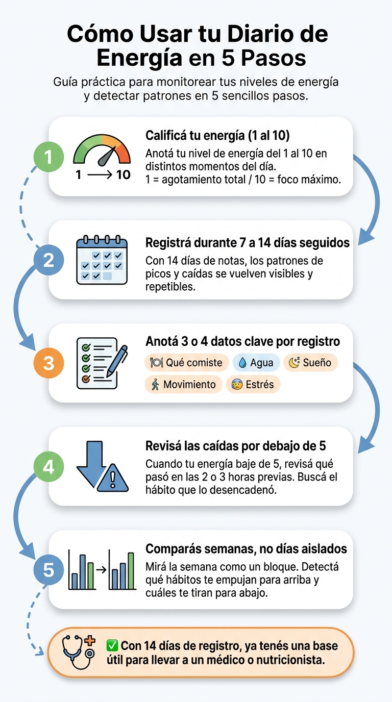 Diario de Energía: Cómo Detectar Patrones y Optimizar tu Rutina