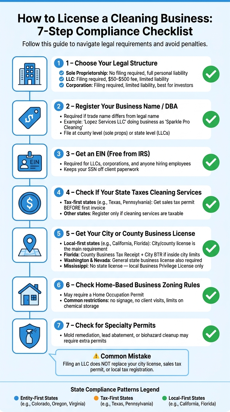 How to License a Cleaning Business: 7-Step Compliance Checklist