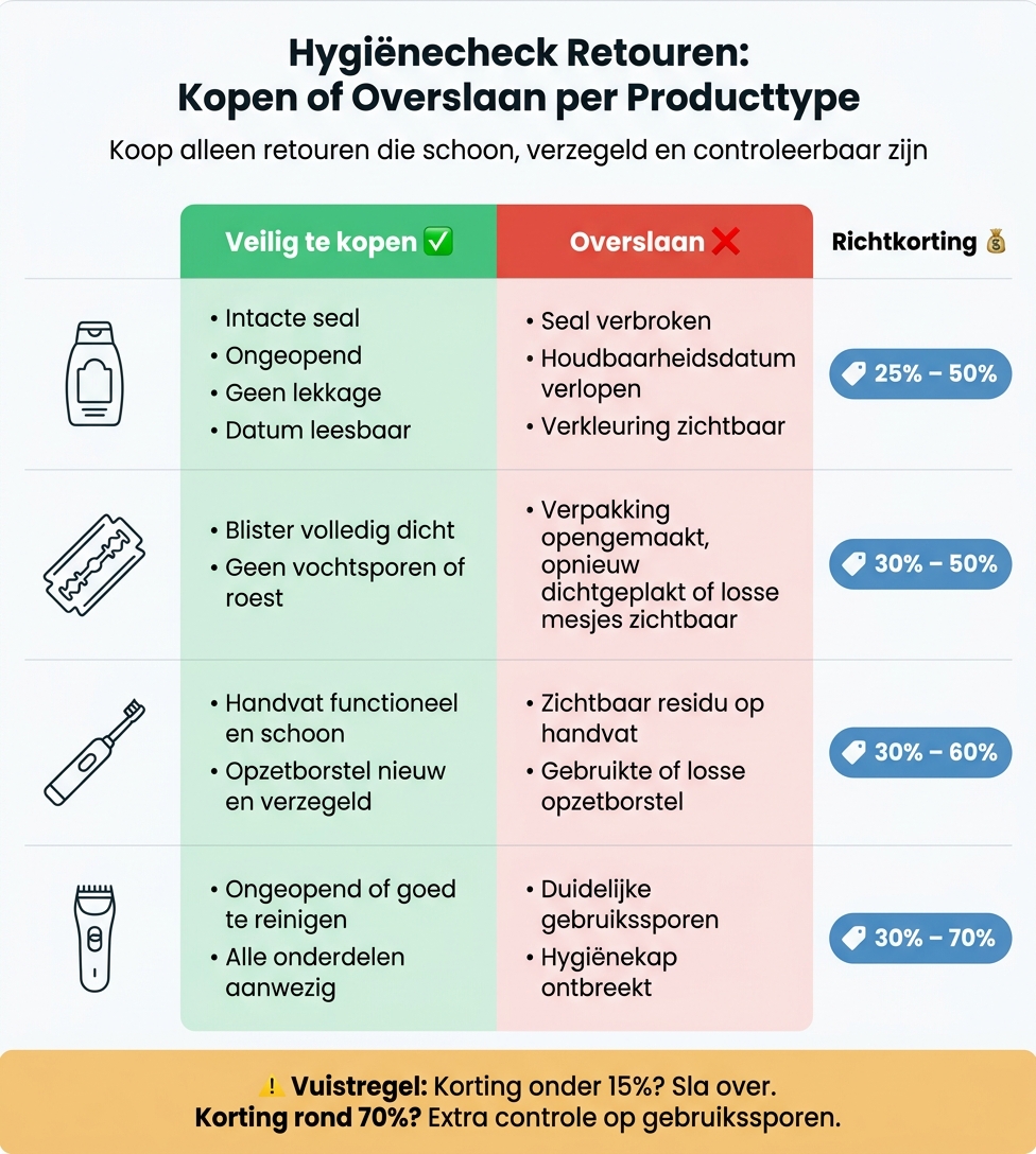 Hygiënecheck Retouren: Kopen of Overslaan per Producttype