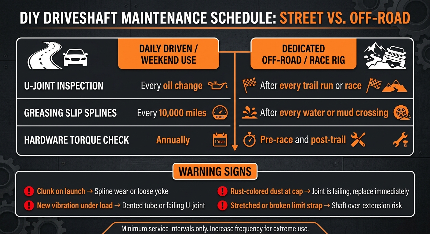 DIY Driveshaft Maintenance Schedule: Street vs. Off-Road