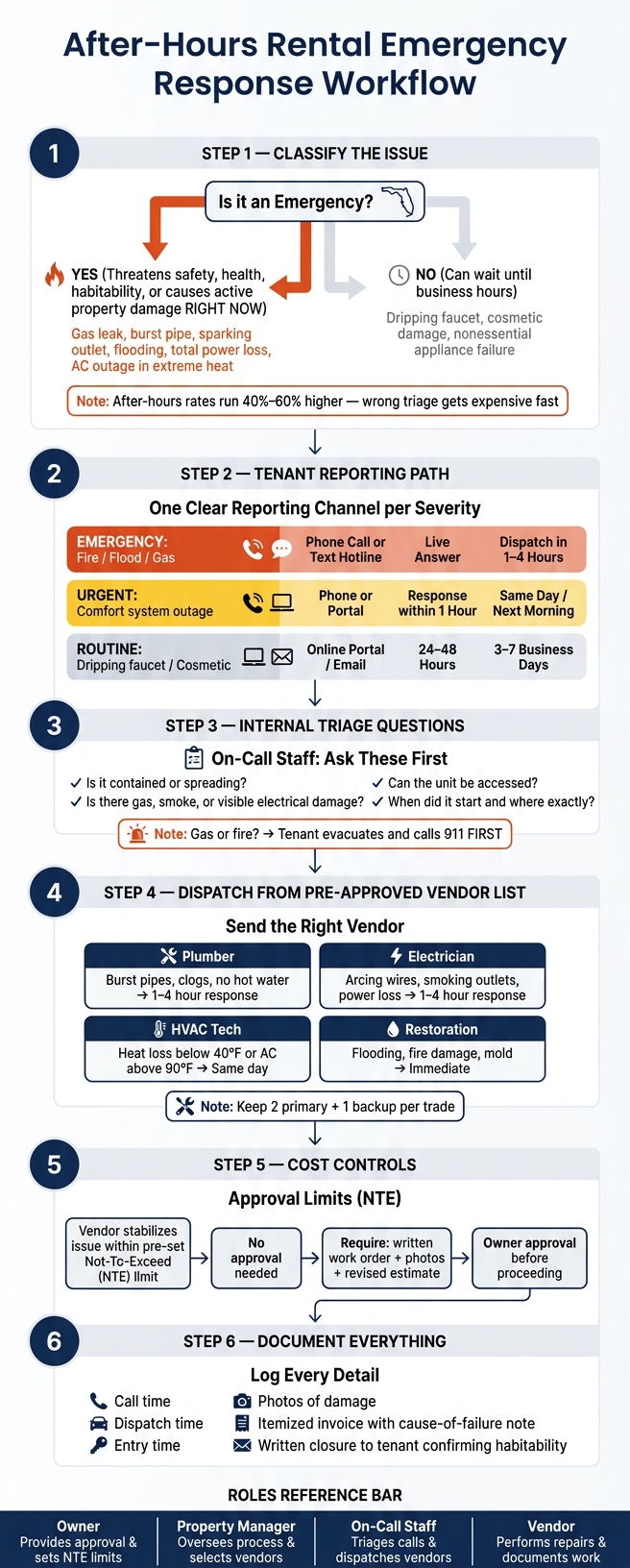 After-Hours Rental Emergency Response: Step-by-Step Workflow