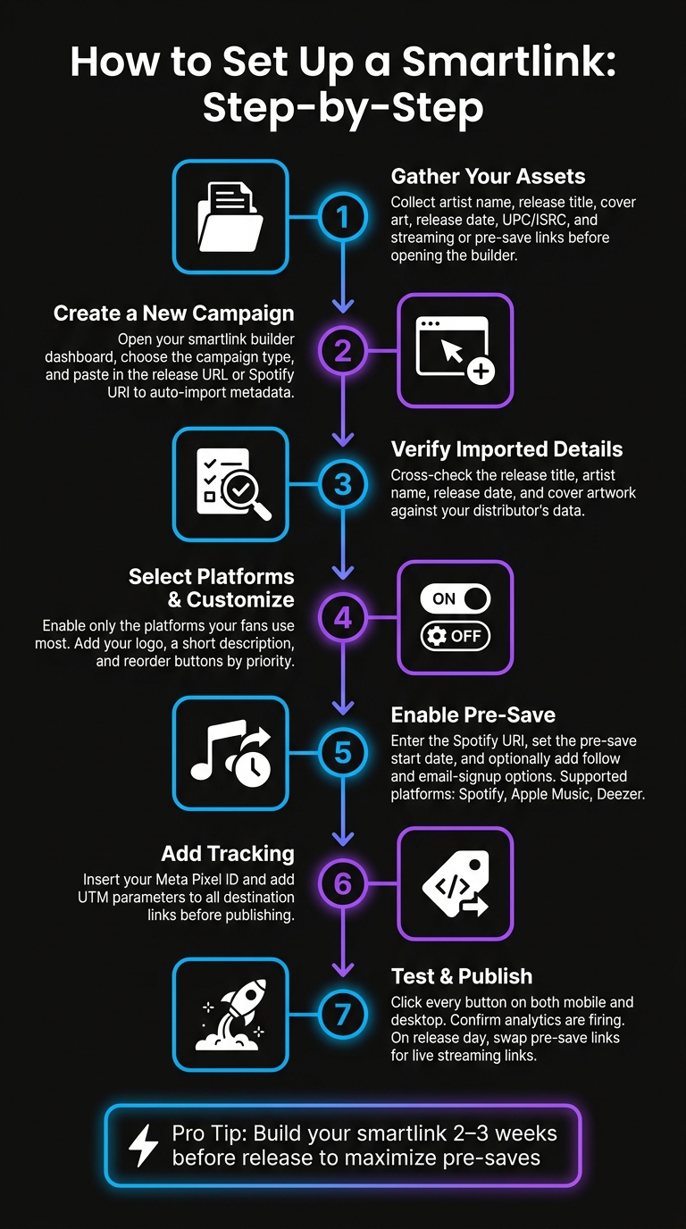 Smartlink Setup Process: From Pre-Save to Release Day