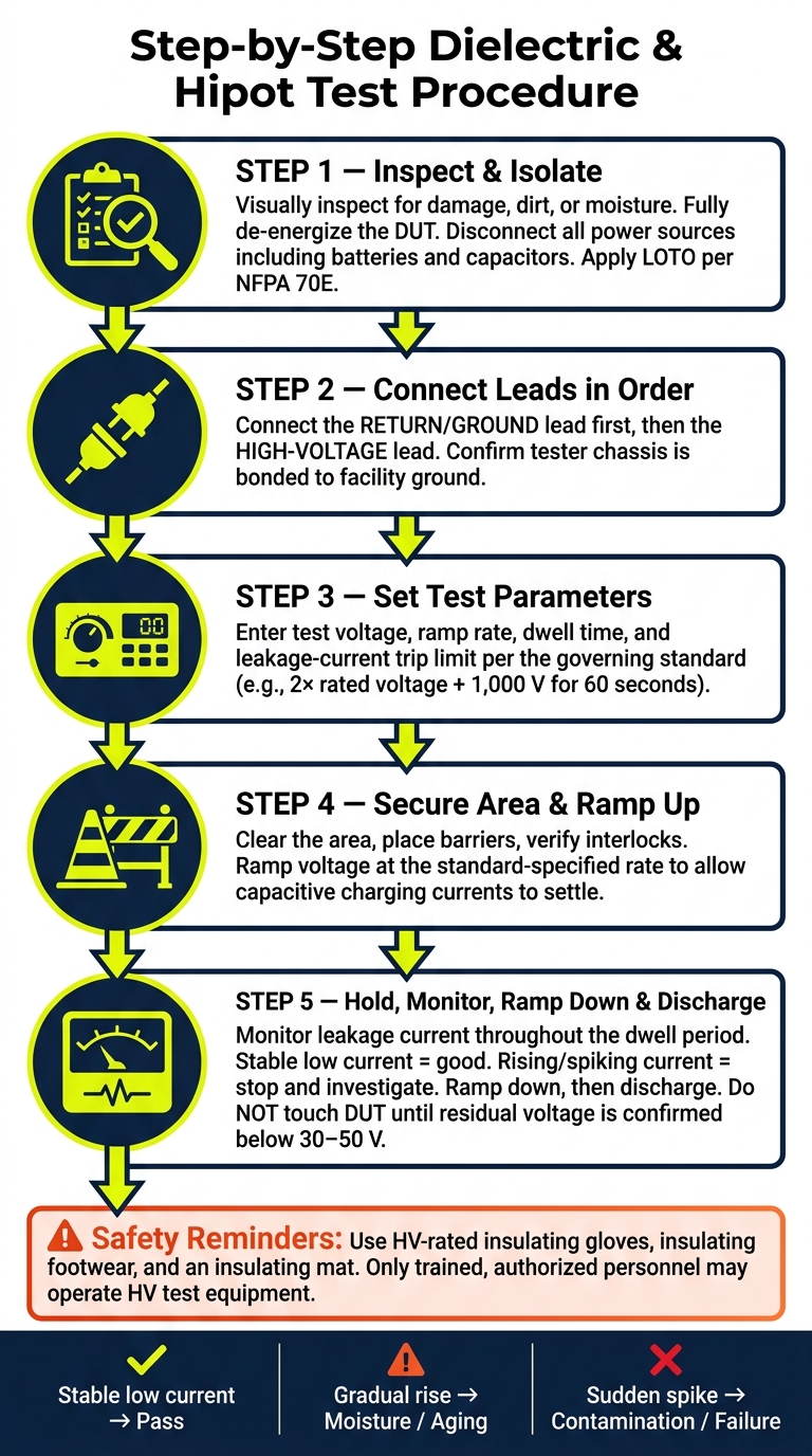 Dielectric & Hipot Testing: Step-by-Step Safe Procedure