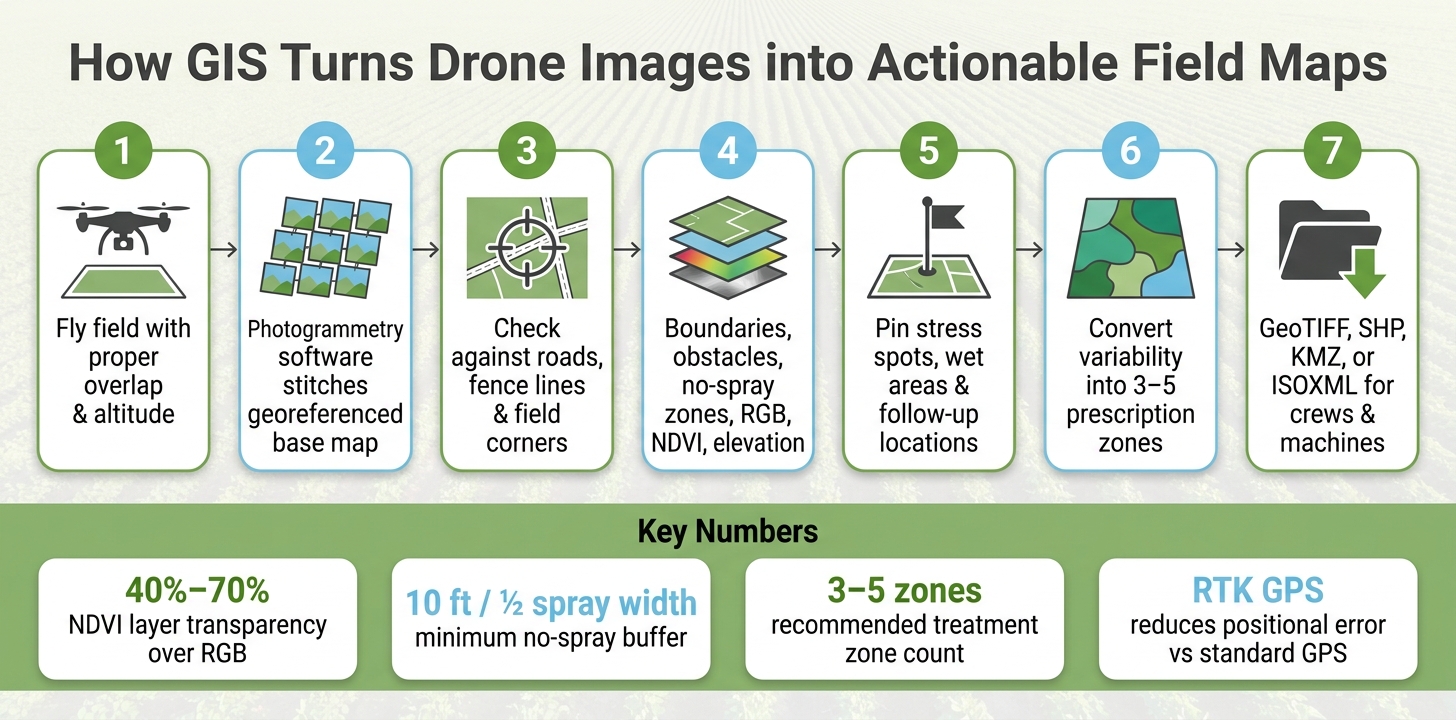 How GIS Turns Drone Images into Actionable Field Maps